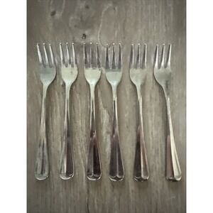 6 Towle ASHLEY Stainless 18/8 Supreme Cocktail Seafood Forks Silverware Flatware